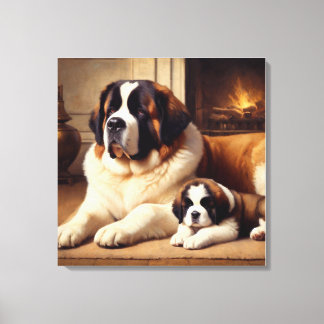 saint bernard canvas print