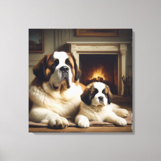 saint bernard canvas print