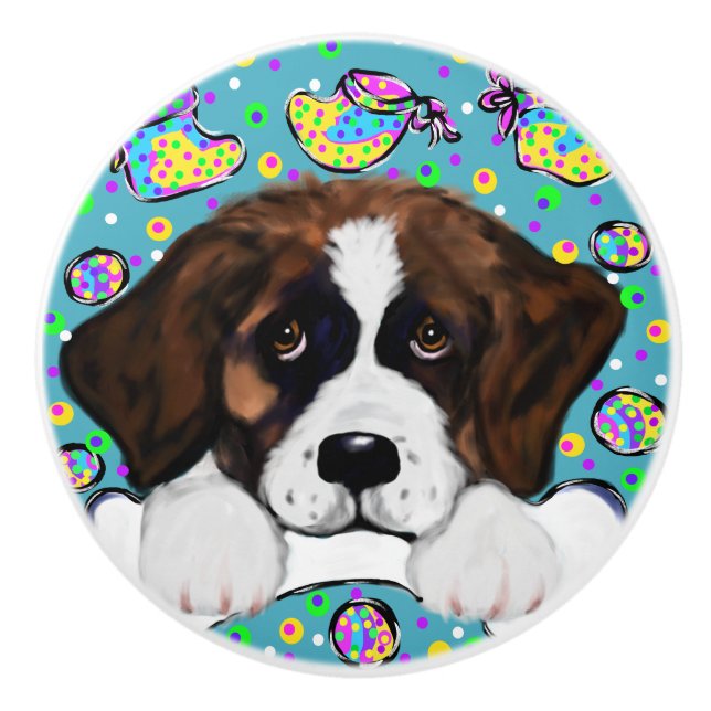 Saint Bernard Ceramic Knob (Front)
