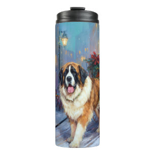 Saint Bernard Christmas Festive Season  Thermal Tumbler