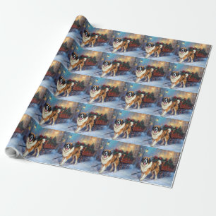 Saint Bernard Christmas Festive Season Wrapping Paper