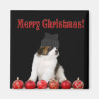 Saint Bernard Christmas Magnet