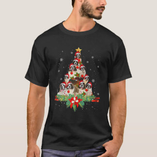 Saint Bernard Christmas Tree Dog Owner Gift T-Shirt
