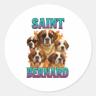 Saint Bernard Classic Round Sticker