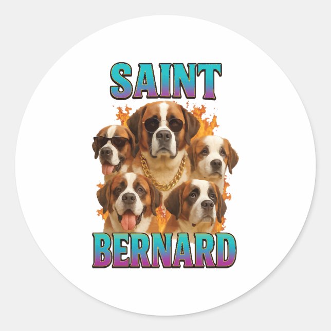 Saint Bernard  Classic Round Sticker (Front)