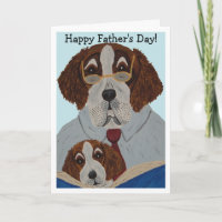 Saint Bernard Dad reading to Puppy