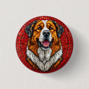 Saint Bernard dog 3 Cm Round Badge
