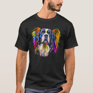 Saint Bernard Dog Angel Wings T Shirt