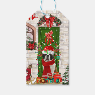 Saint Bernard Dog Christmas   Gift Tags