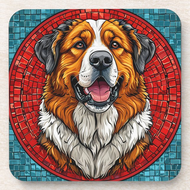 Saint Bernard dog Coaster (Front)