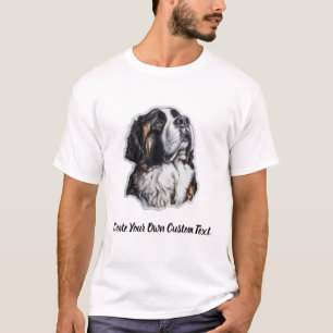 Saint Bernard Dog Create Your Own Custom Text  T-Shirt