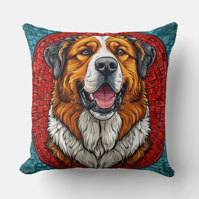 Saint Bernard dog Cushion (Front)