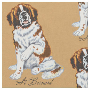 saint bernard dog fabric
