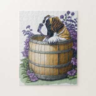 Saint Bernard Dog Jigsaw Puzzle