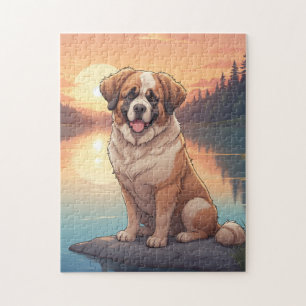 Saint Bernard dog Jigsaw Puzzle