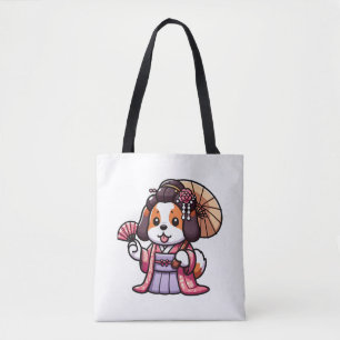 Saint Bernard Dog Kimono Tote Bag