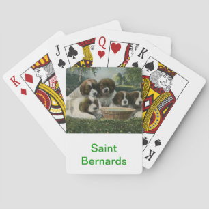 Saint Bernard Dog Playing Cards