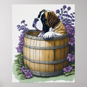 Saint Bernard Dog Poster
