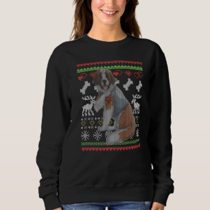 Saint Bernard Dog Santa Claus Ugly Christmas Patte Sweatshirt