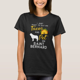 Saint Bernard Dog Tacos  Owner Christmas Birthday T-Shirt