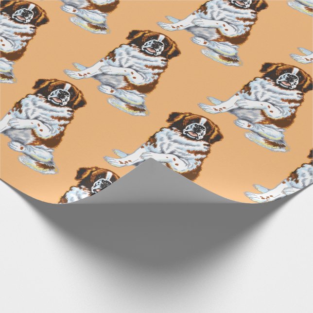 saint bernard dog wrapping paper (Corner)
