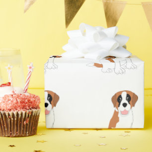 Saint Bernard Dog Wrapping Paper