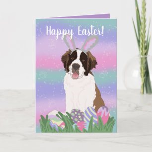 Saint Bernard Easter Card