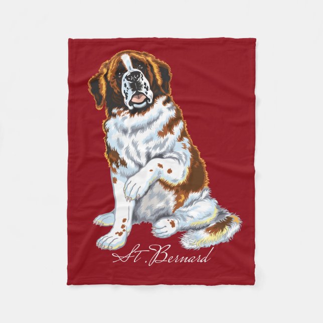 saint bernard fleece blanket (Front)