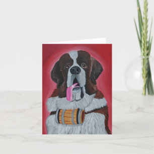 Saint Bernard Folded Greeting Card