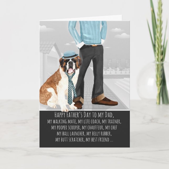 Saint Bernard from the Dog Father's Day Card (Front)