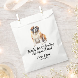 Saint Bernard Full Colour Pet Wedding Favour Bag