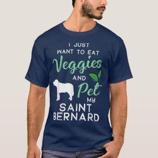 Saint Bernard Funny Vegan Dog Lover Owner Xmas Bir T-Shirt