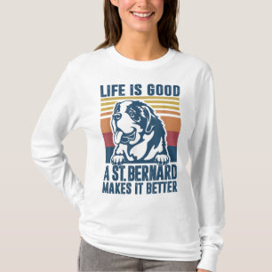 Saint Bernard Gifts For Women Men Dog Mum Dad St B T-Shirt