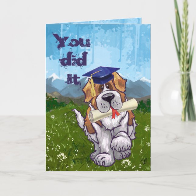 Saint Bernard graduation card (Front)