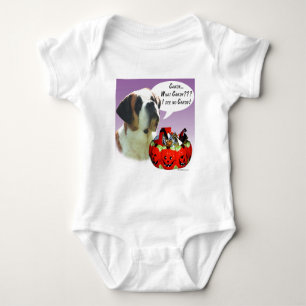 Saint Bernard Halloween Candy Baby Bodysuit