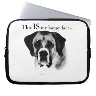Saint Bernard Happy Face Laptop Sleeve