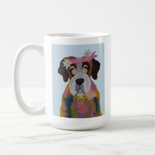 Saint Bernard Hippie Coffee Mug