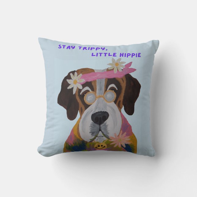 Saint Bernard Hippie Cushion (Front)