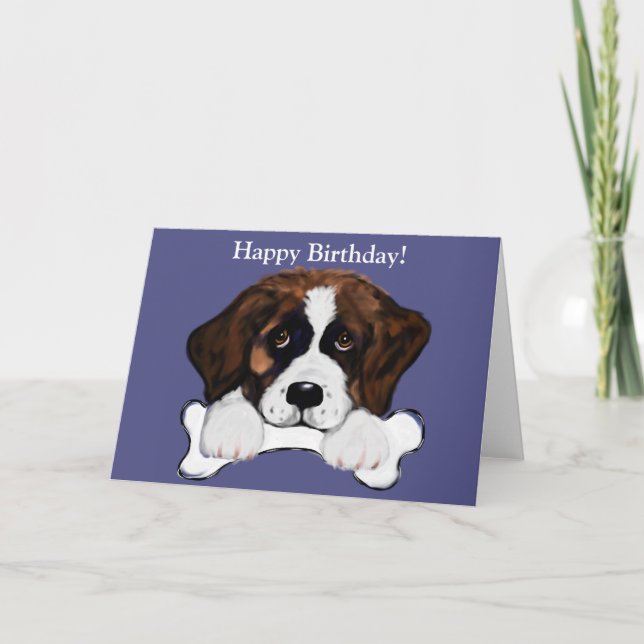 Saint Bernard   Holiday Card (Front)