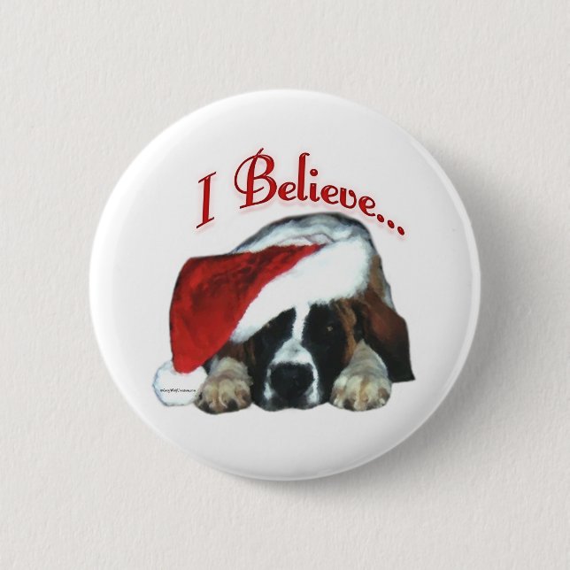 Saint Bernard I Believe - Button (Front)
