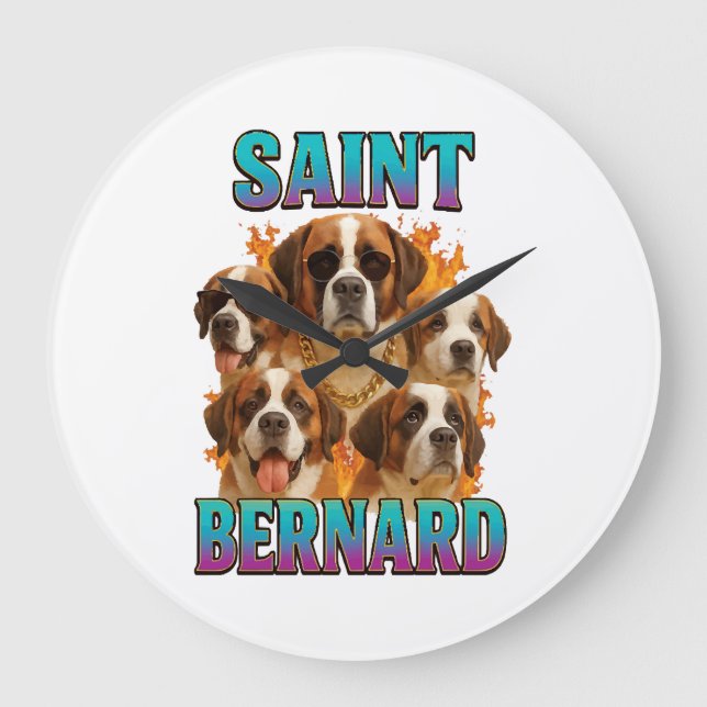 Saint Bernard  Large Clock (Front)
