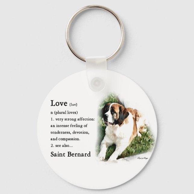 Saint Bernard Lovers Key Ring (Front)