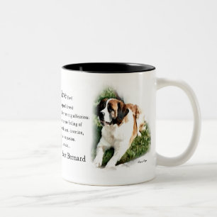 Saint Bernard Lovers Two-Tone Coffee Mug