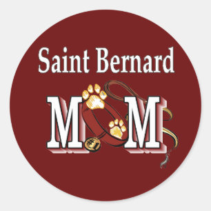 Saint Bernard MOM Gifts Classic Round Sticker