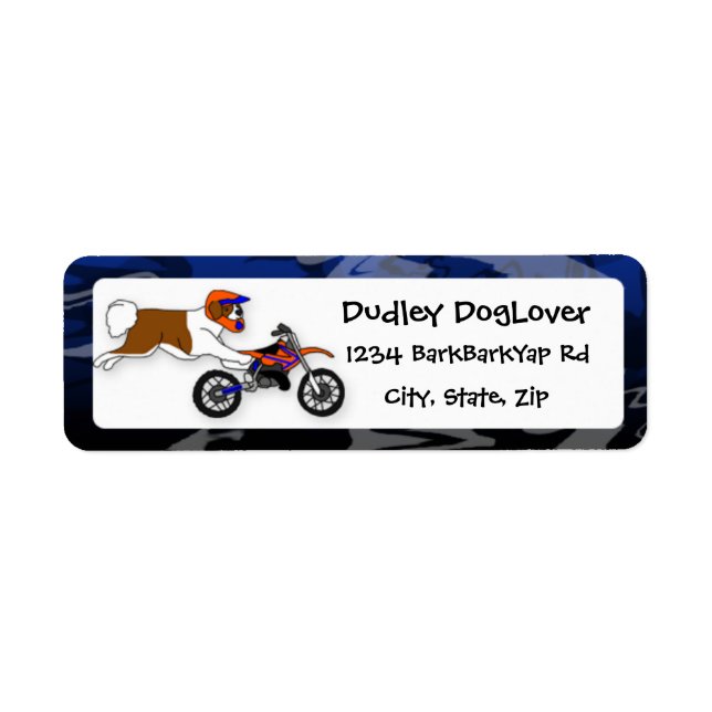 Saint Bernard Motocross Return Address Label (Front)