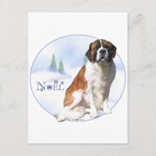 Saint Bernard Noel Holiday Postcard