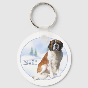 Saint Bernard Noel Keychain