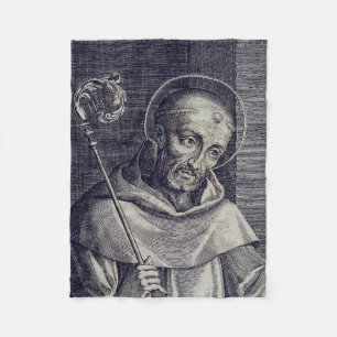 Saint Bernard of Clairvaux Fleece Blanket
