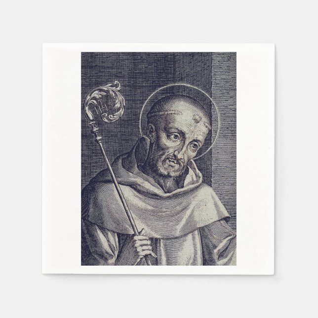 Saint Bernard of Clairvaux Mellifluous Doctor Art Napkin (Front)