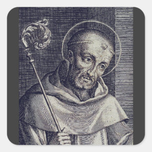 Saint Bernard of Clairvaux Square Sticker